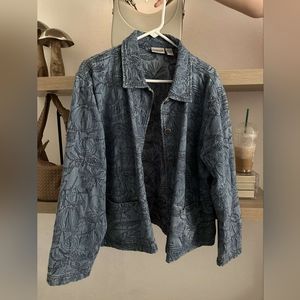 Vintage Chico's Embroidered Jean Jacket